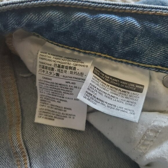 Levi's 711 Skinny Light Blue Distressed High Rise Denim Jean - Picture 7 of 7